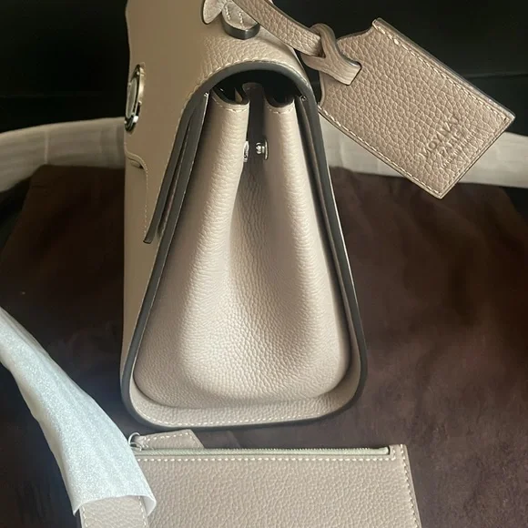 Discontinued MOYNAT Voyage Taurillon Blush PM Touterelle w/zip pouch & dust bags - Picture 12 of 15